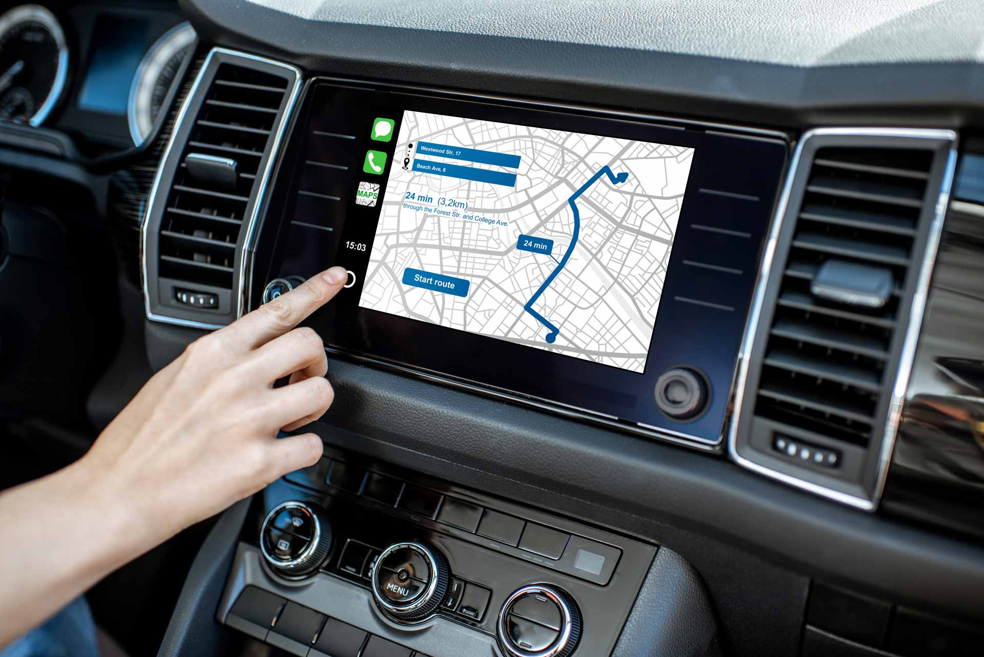 In-dash GPS