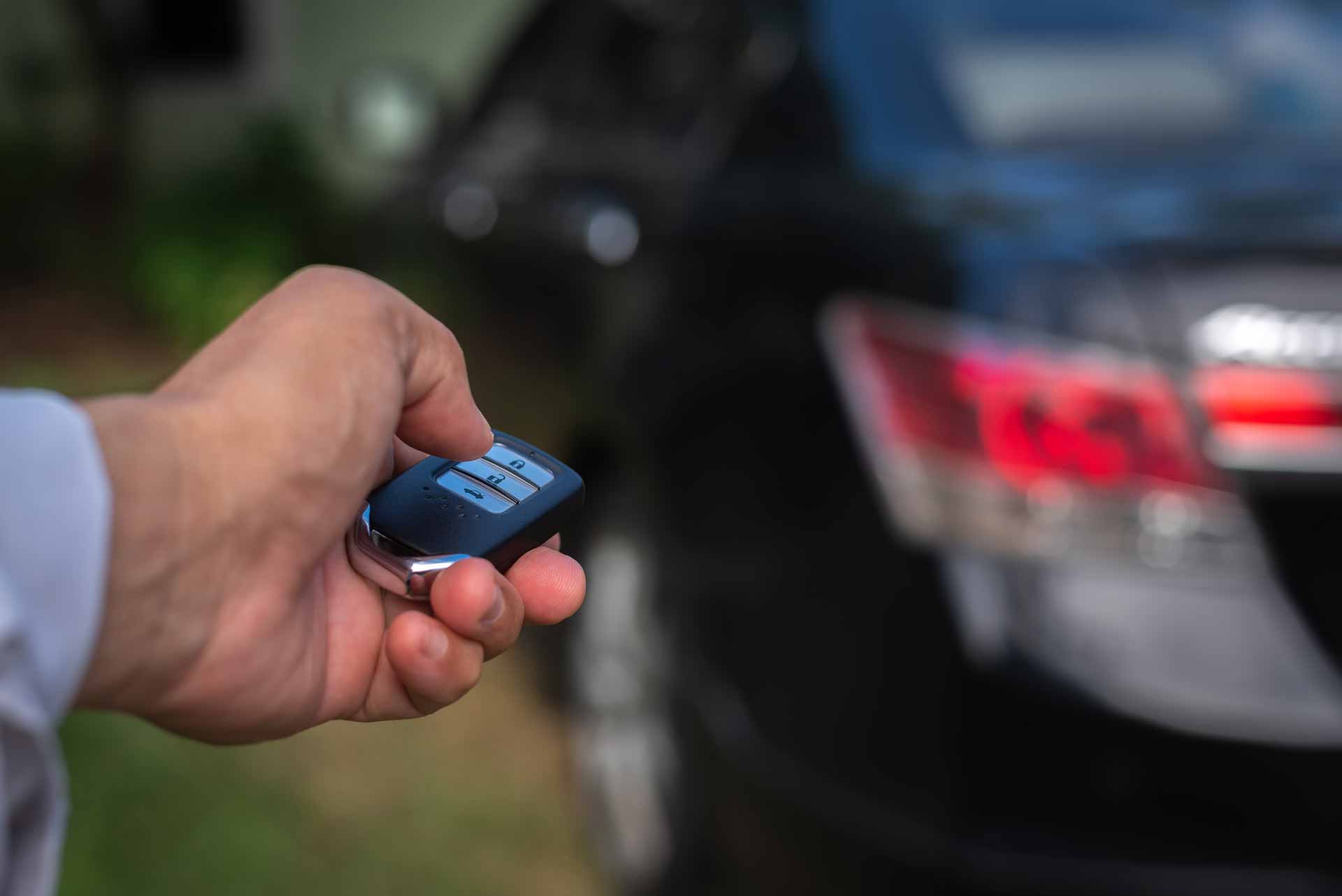 Remotely starting car with key fob